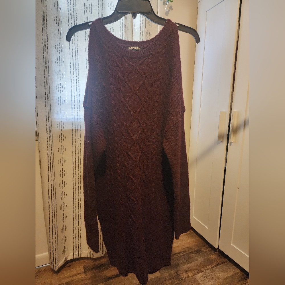 Express Women's Cable Knit Sweater Dress